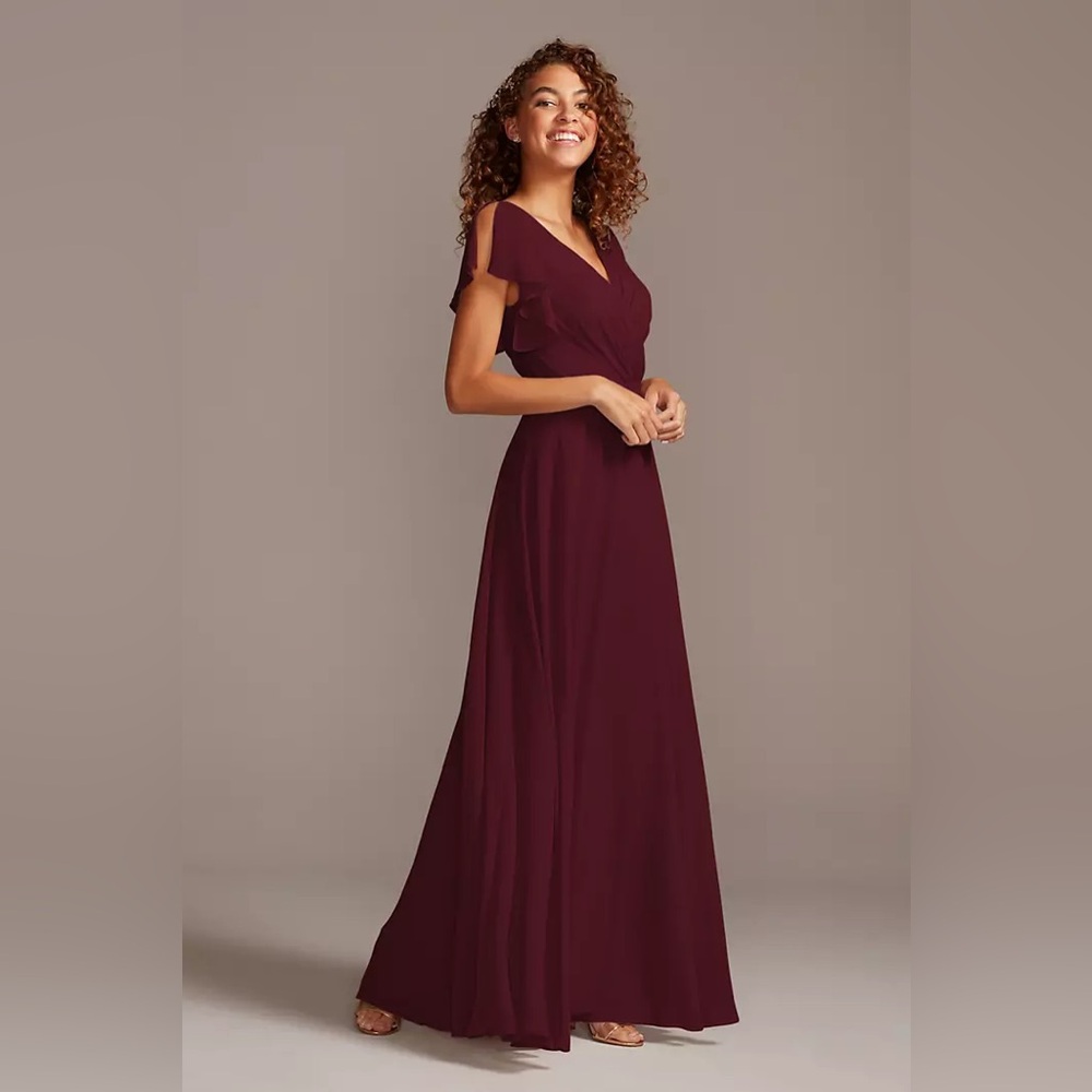 Bridesmaid Dress with Flutter Sleeve